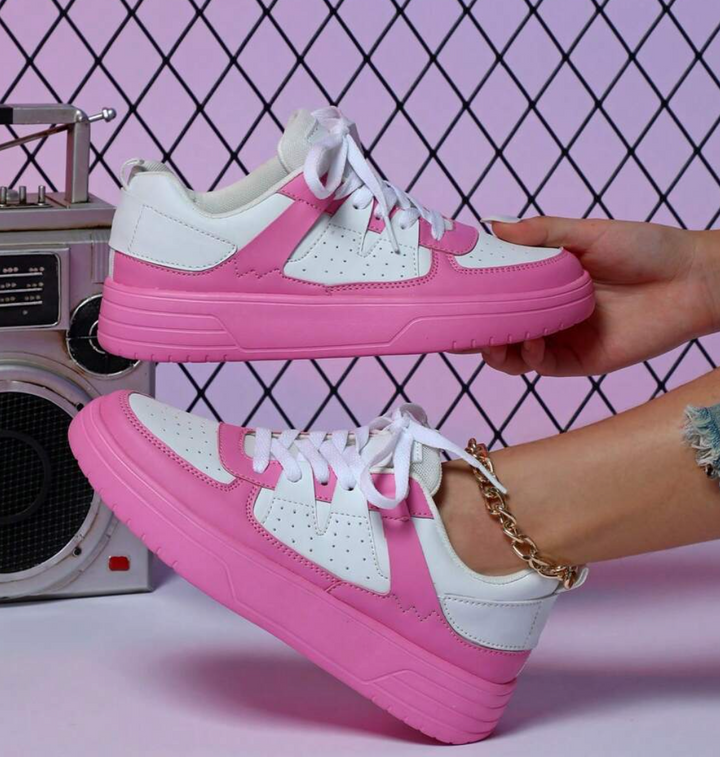 Damen Sneakers Leopard Muster Trendy Drune