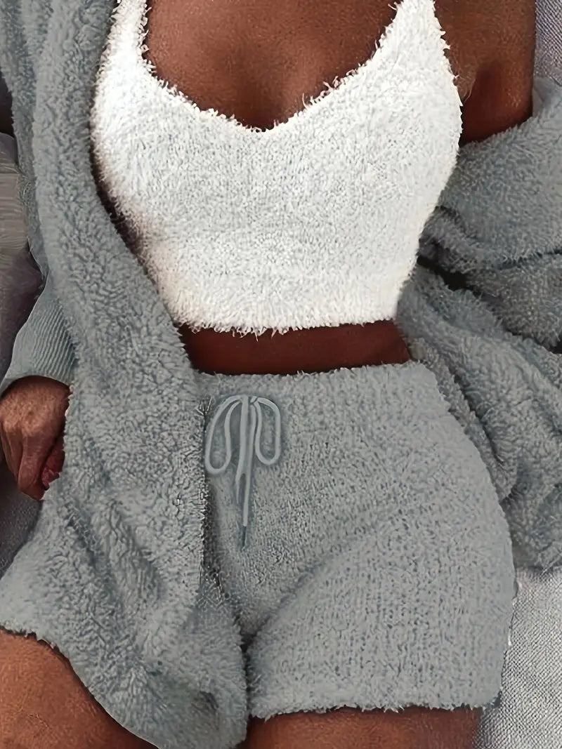 Drune | Kuschelige, weiche Damen Pyjama Set mit verschiedenen Farben