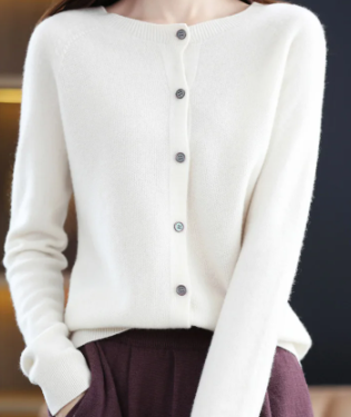 Drune | Strickjacke mit O Ausschnitt Damenpullover