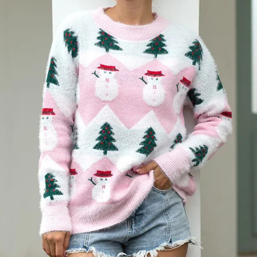 Drune | Trendiger Weihnachtspulli Für Damen Mit Muster