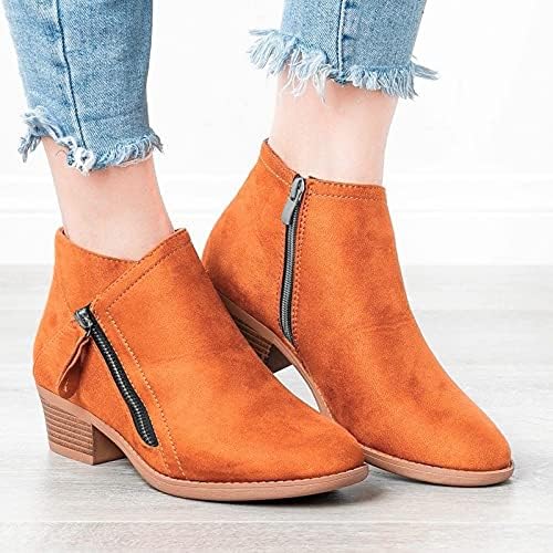 Drune | Stiefeletten - Wildleder - Niedriger Blockabsatz - Runde Zehe - Reißverschlussverschluss