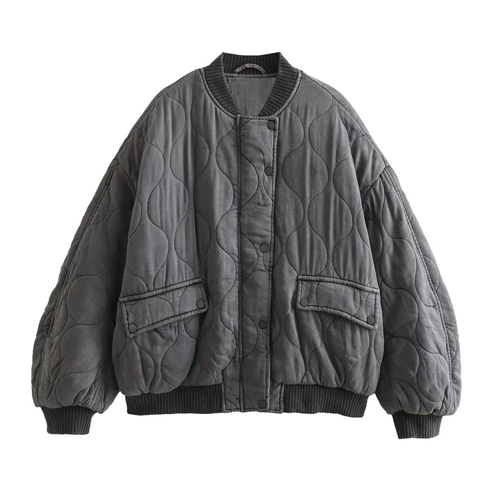 Drune | Damen Lockere Passform Winterjacke Gequiltetes Design