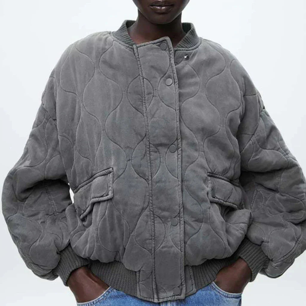 Drune | Damen Lockere Passform Winterjacke Gequiltetes Design
