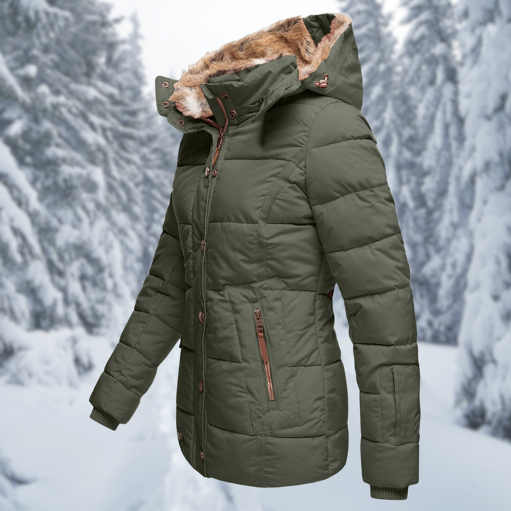 Drune | Damen Winter Daunenjacke - Mit Kapuze