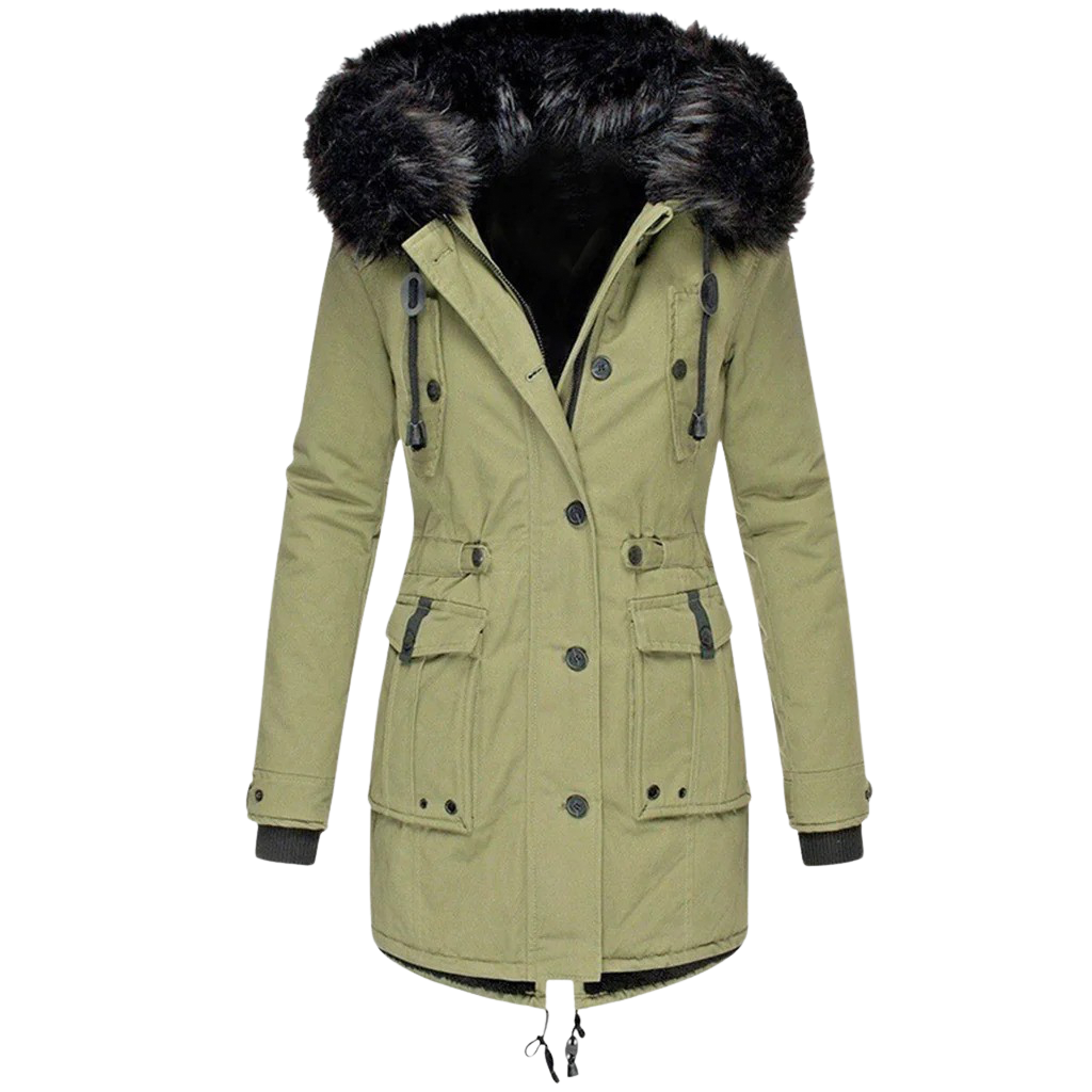 Drune | Warme Winterjacke mit Kapuze für Damen