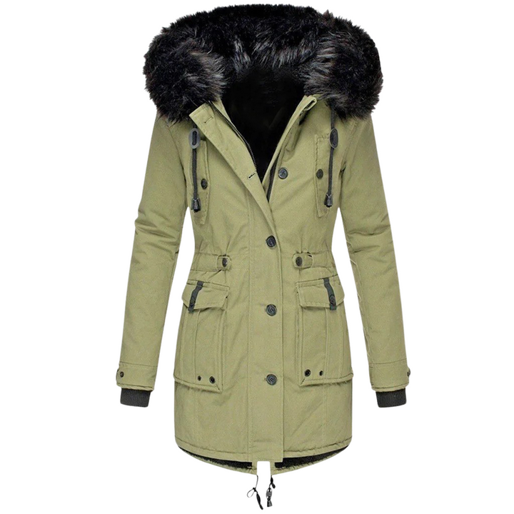 Drune | Warme Winterjacke mit Kapuze für Damen