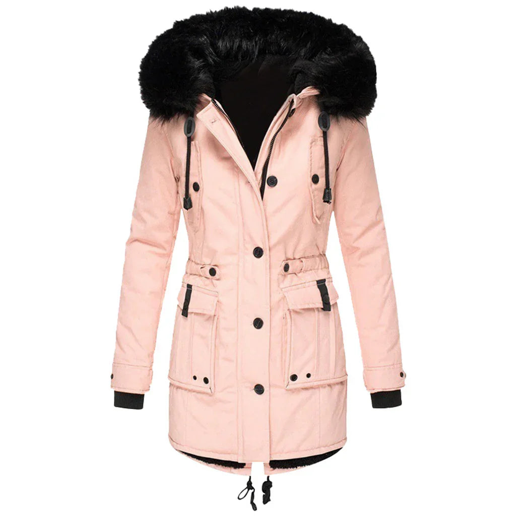 Drune | Warme Winterjacke mit Kapuze für Damen