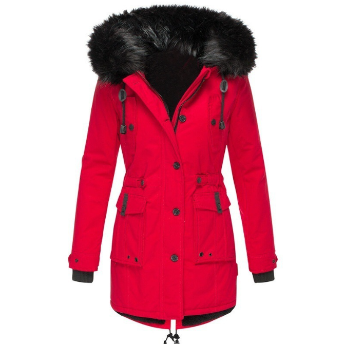 Drune | Damen Winter Parka - Mit Kapuze & Taillezugband
