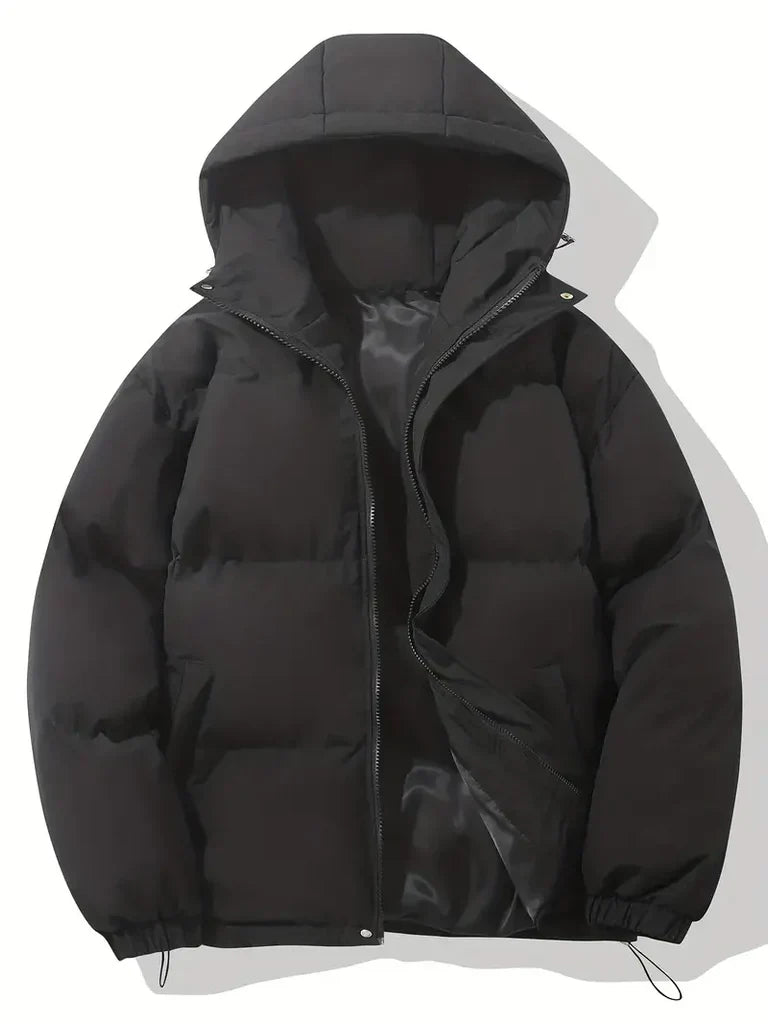 Drune | Übergröße Pufferjacke - Kapuzen gepolsterte hüftlange Jacke