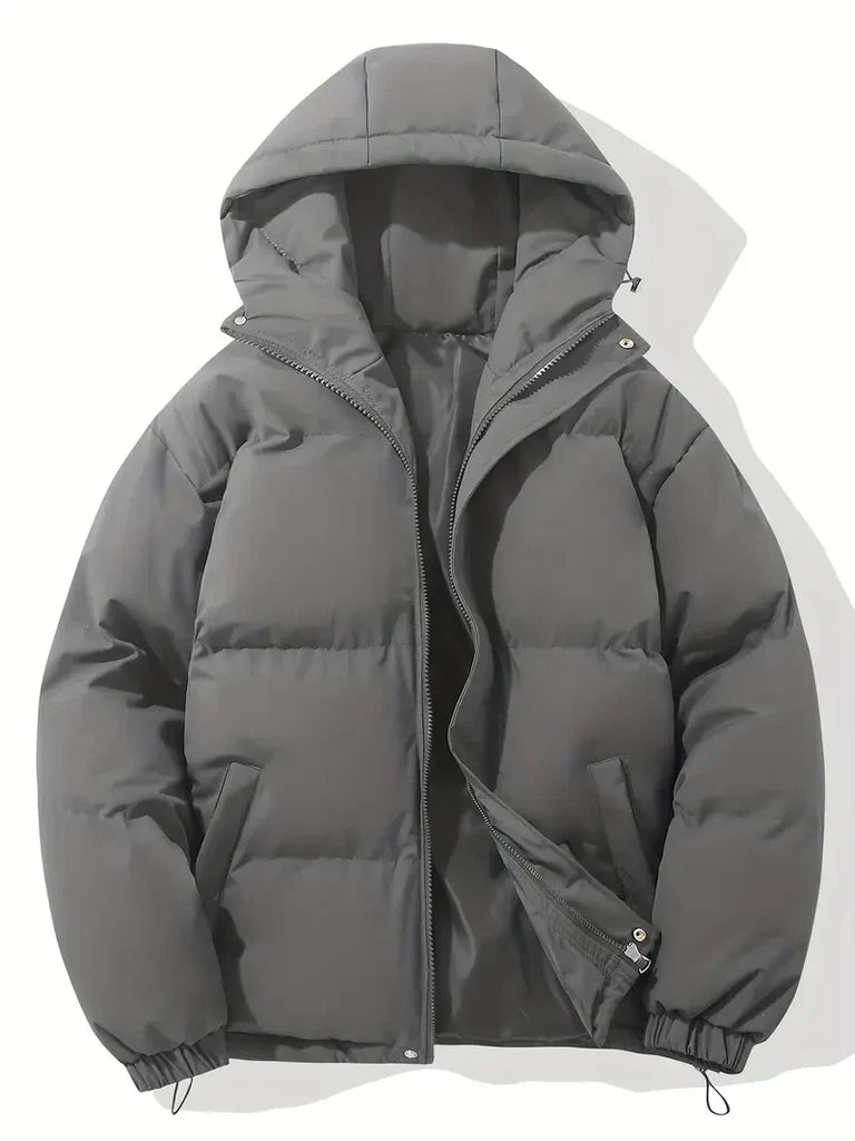 Drune | Übergröße Pufferjacke - Kapuzen gepolsterte hüftlange Jacke
