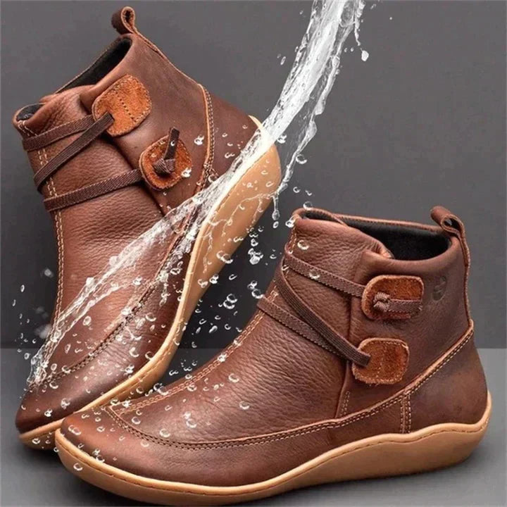 Drune | Schuhe Stiefel - Leder Mid-Cut - Unterstützende Passform - Wasserfest - Schnallen Detail