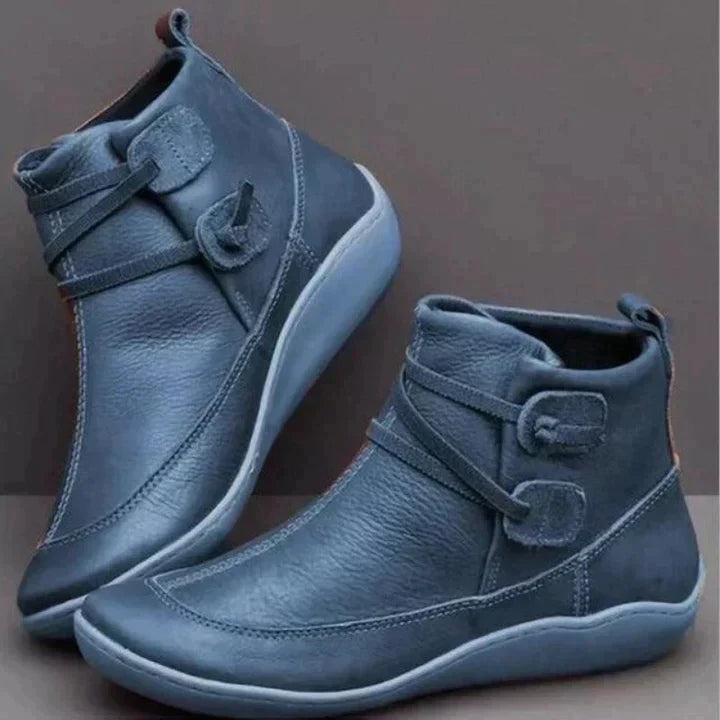 Drune | Schuhe Stiefel - Leder Mid-Cut - Unterstützende Passform - Wasserfest - Schnallen Detail