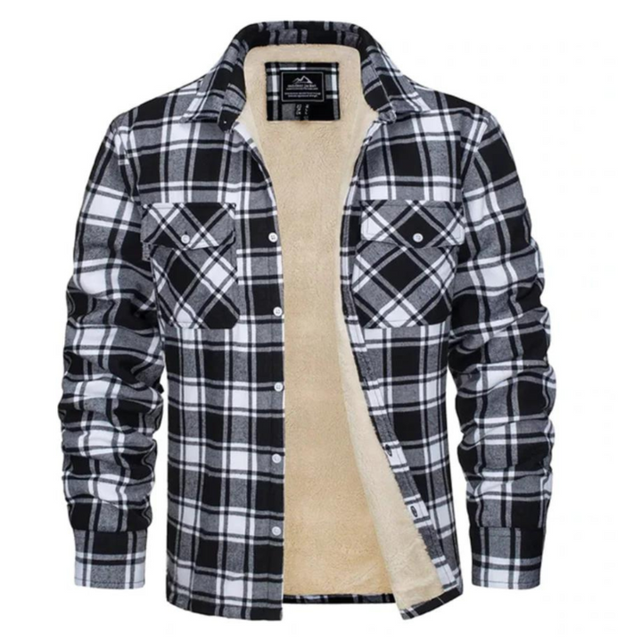 Drune | Zeitlose Herrenjacke im karierten Trucker-Design