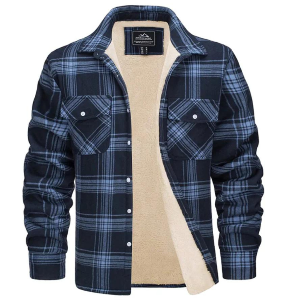 Drune | Zeitlose Herrenjacke im karierten Trucker-Design