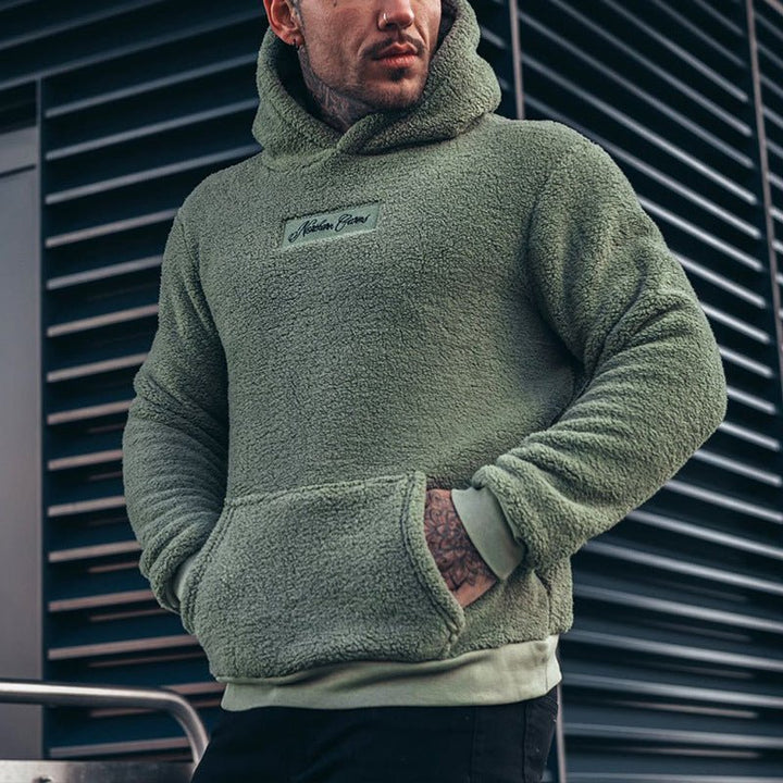 Drune | Männer Fleece Lässig Schnitt Tasche Weich und Warm