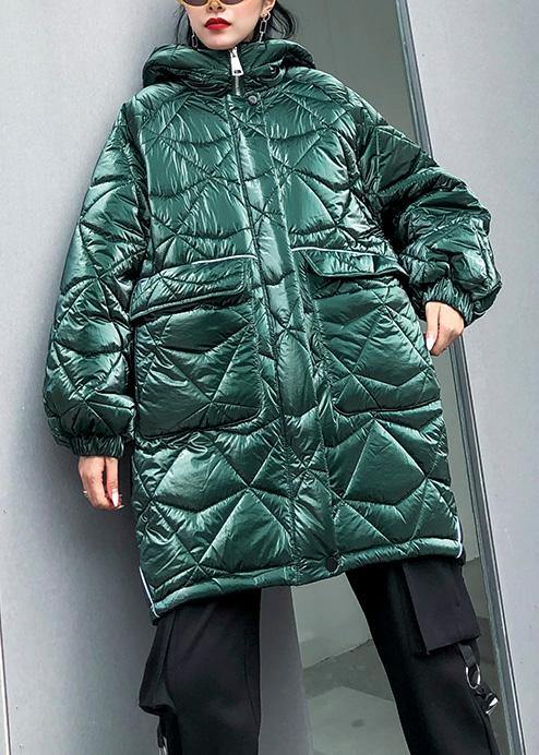 Drune | Oversize-Jacken & Mäntel Kapuzenmäntel grün asymmetrischer Kordelzug-Saum Damen Parka