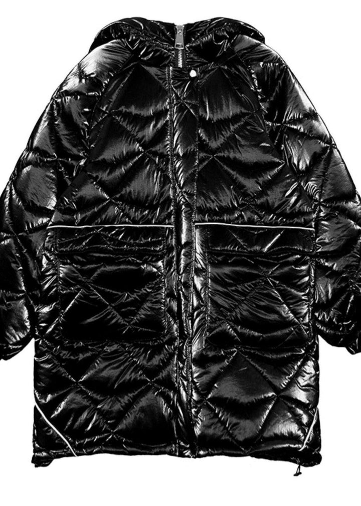 Drune | Oversize-Jacken & Mäntel Kapuzenmäntel grün asymmetrischer Kordelzug-Saum Damen Parka
