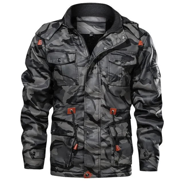 Drune | army winterjacke mit fell innenfutter für herren | perfekt für outdoor-aktivitäten