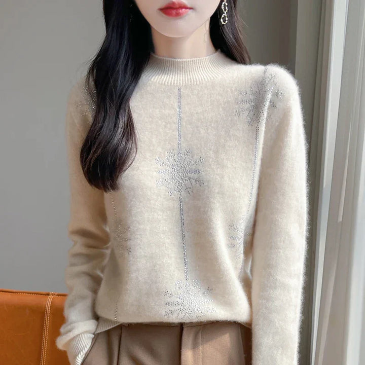 Drune | Damenpullover - Weicher Strickpullover mit Stehkragen & Warmem Komfort für den Winter