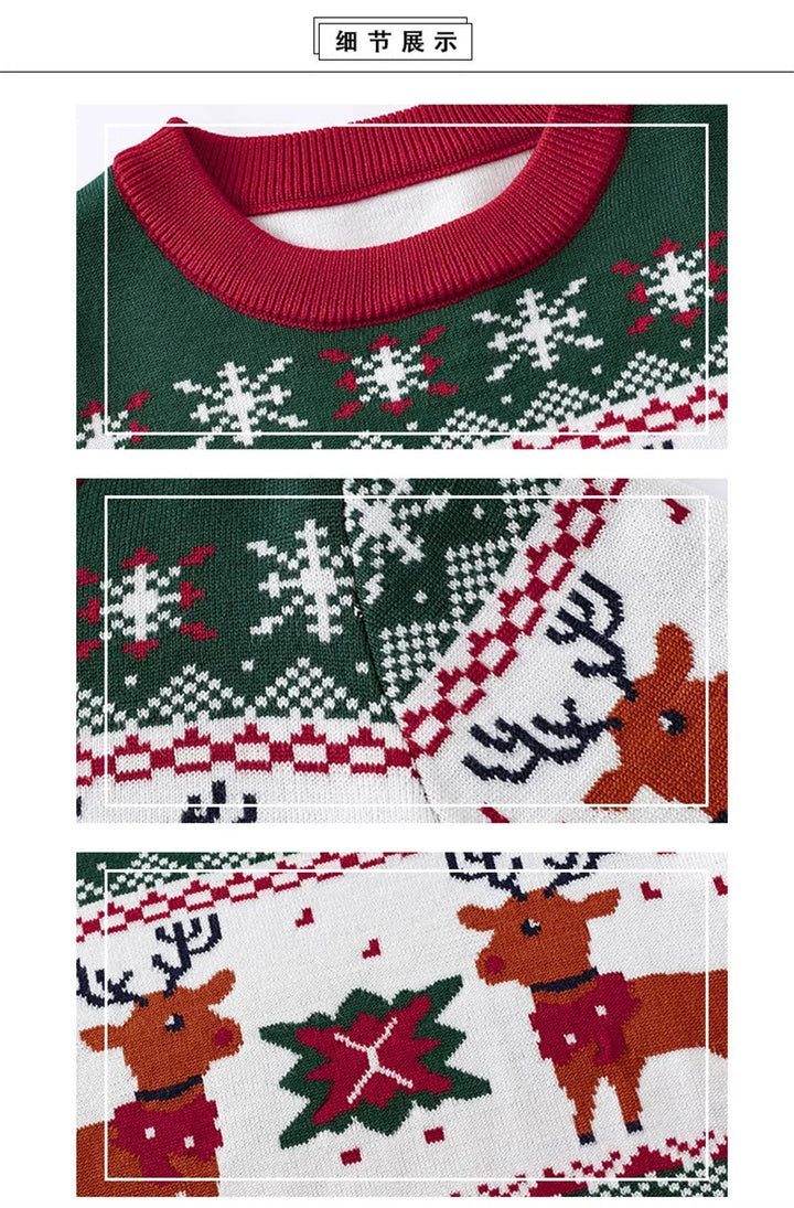 Drune | Kinderpullover mit Hirschdruck - Weicher & warmer Strickpullover für Jungen und Mädchen