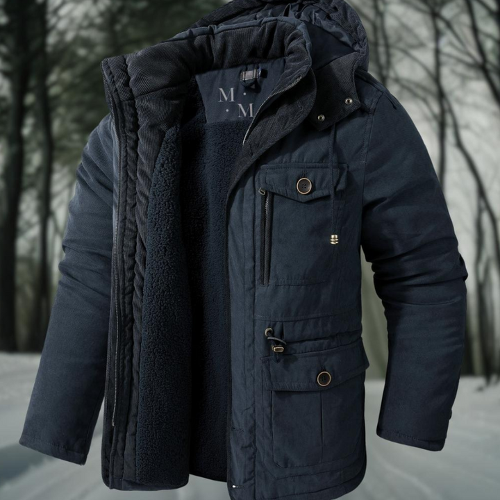 Drune | Herren Parka mit Kapuze - Winterjacke Herren Parka
