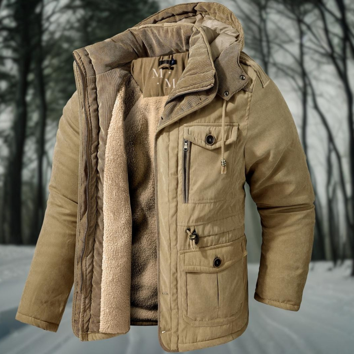 Drune | Herren Parka mit Kapuze - Winterjacke Herren Parka