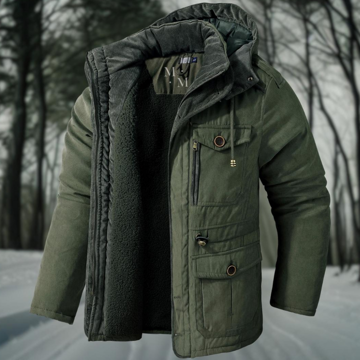 Drune | Herren Parka mit Kapuze - Winterjacke Herren Parka
