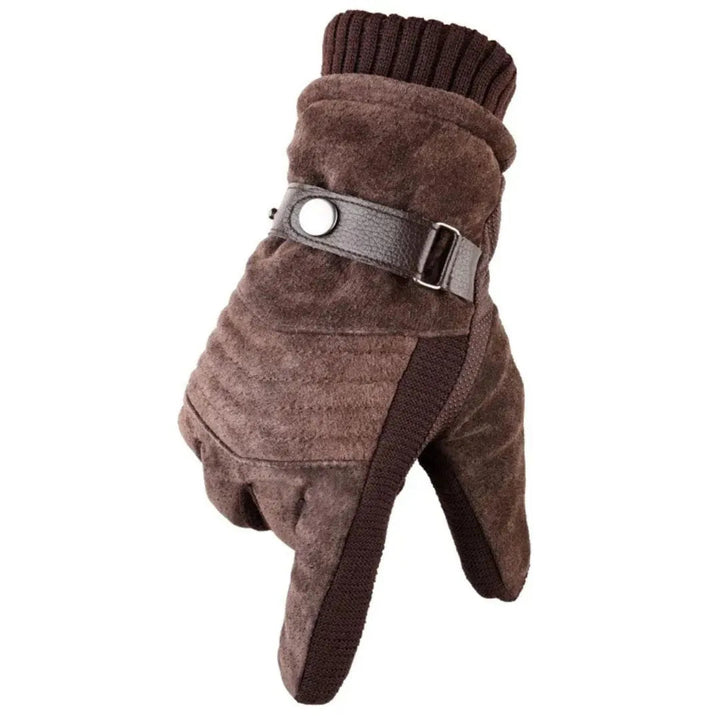 Drune | Touchscreen-Winterhandschuhe aus Wildleder mit Echtlederakzenten