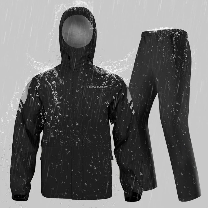Drune | Wasserdichte Motorrad-Regenjacke ergonomisch - Unisex winddicht
