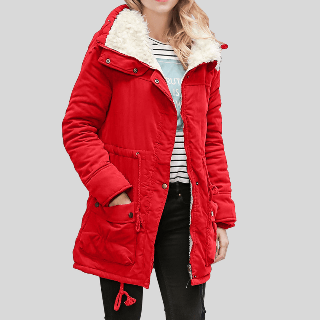 Drune | Wasserabweisende Kapuzenparka Jacke mit Plüschigem Futter