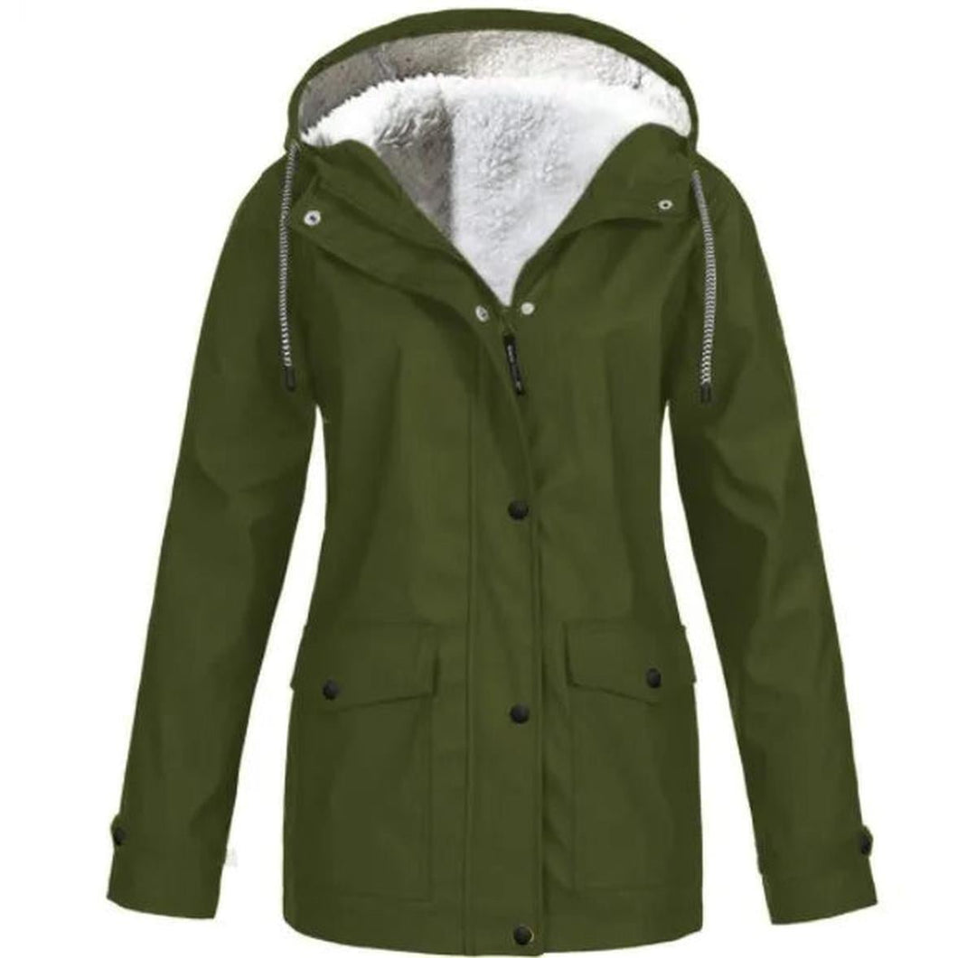 Drune | Fleece Außenjacke mit Kapuze - Damenjacke