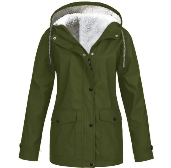 Drune | Fleece Außenjacke mit Kapuze - Damenjacke