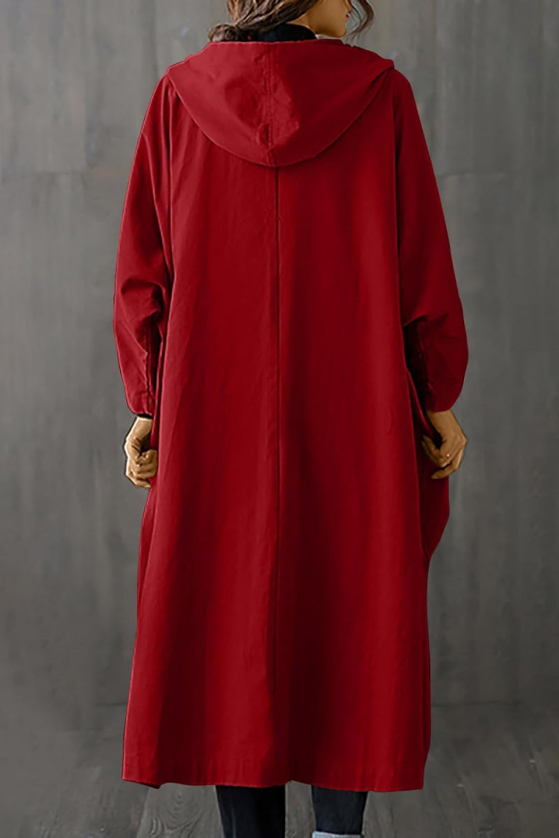 Drune | Oversize-Windjacke in Burgunderrot