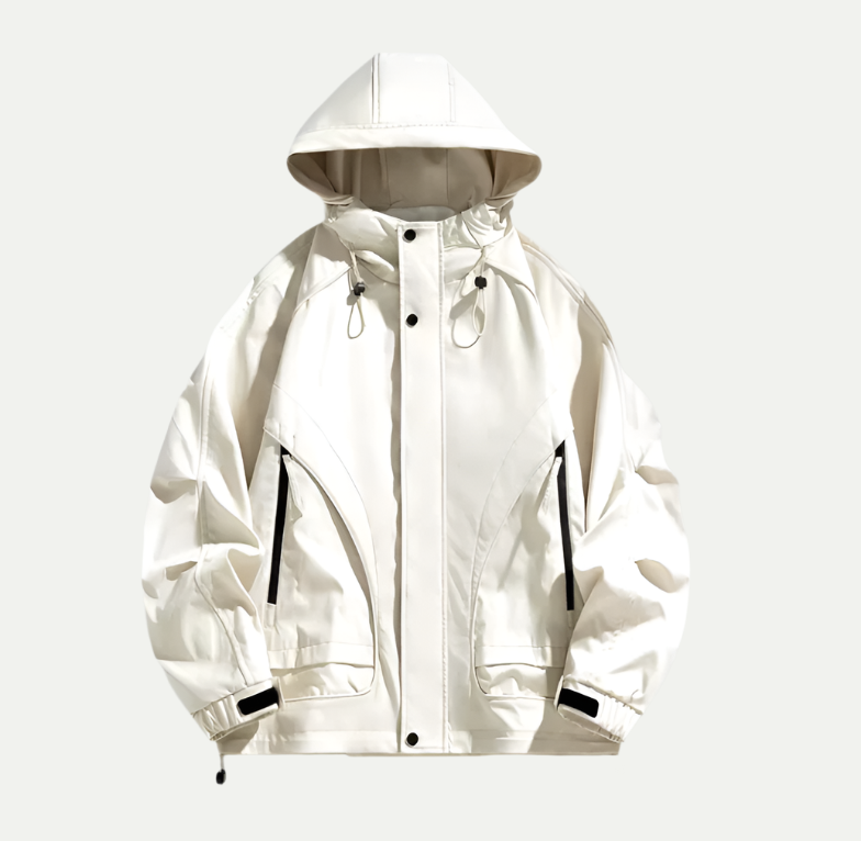 Drune | Wasserdichte Jacke für Männer - Leicht mit verstellbarer Kapuze