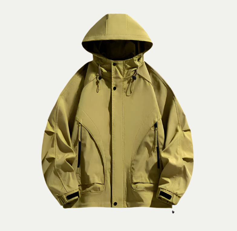 Drune | Wasserdichte Jacke für Männer - Leicht mit verstellbarer Kapuze