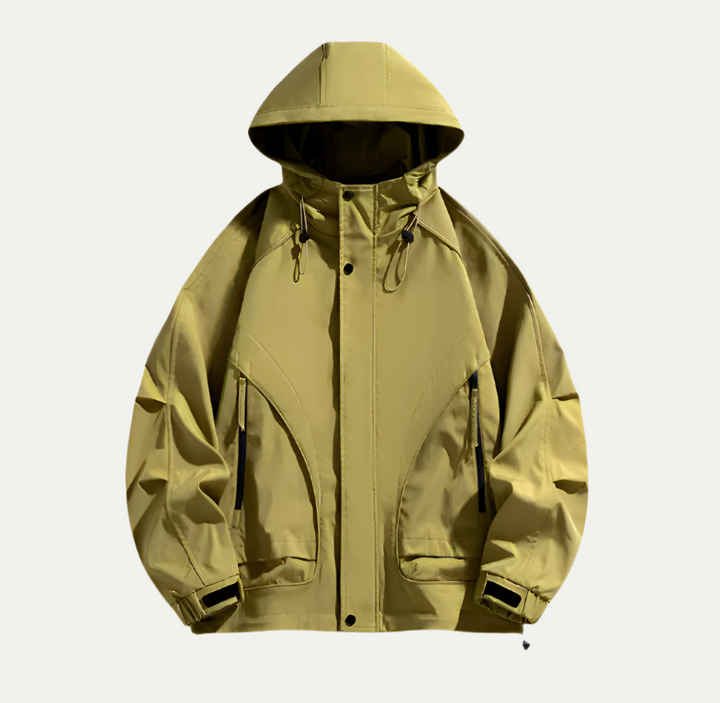 Drune | Wasserdichte Jacke für Männer - Leicht mit verstellbarer Kapuze