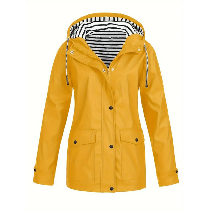 Drune | Regenjacke - Mid-Length Design mit verstellbarem Kapuze für Damen