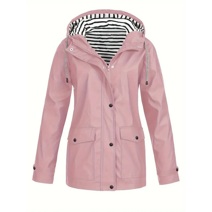 Drune | Regenjacke - Mid-Length Design mit verstellbarem Kapuze für Damen
