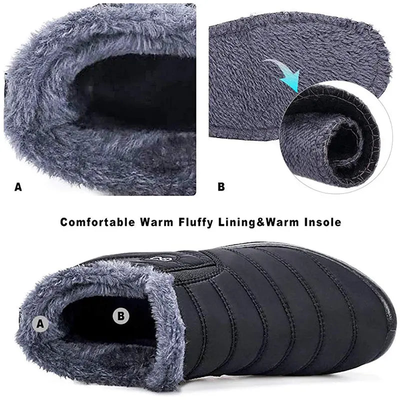 Drune - Wasserdichte Winterstiefel, Gefüttert mit Rutschfester Sohle
