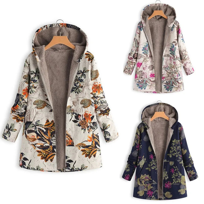 Drune | Damen Fleecejacke mit Kapuze