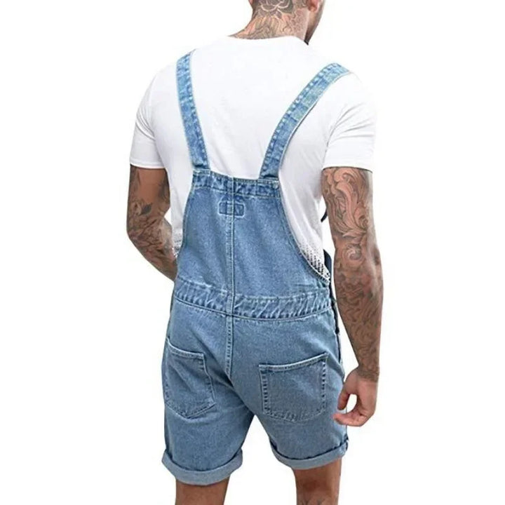 Drune | Lässiger Denim Overall mit Verstellbaren Trägern und Taschen