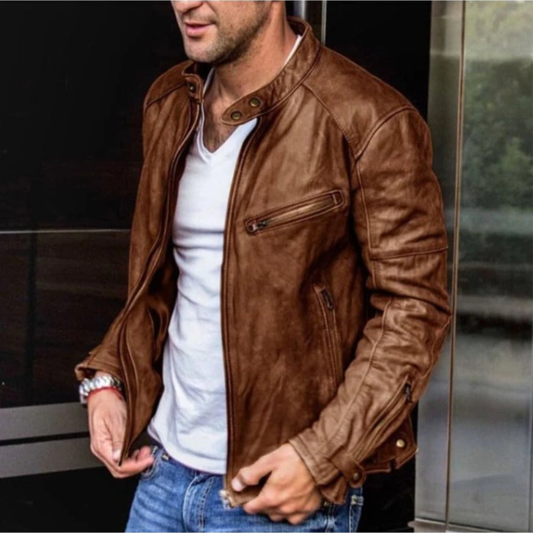 Drune | Motorrad-Lederjacke für Herren