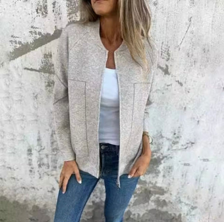 Drune | Frauen Stilvolle Reißverschlussjacke Bequemer Stoff
