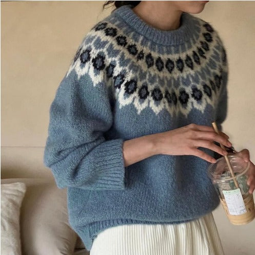Drune | Stilvoller Jacquard Pullover