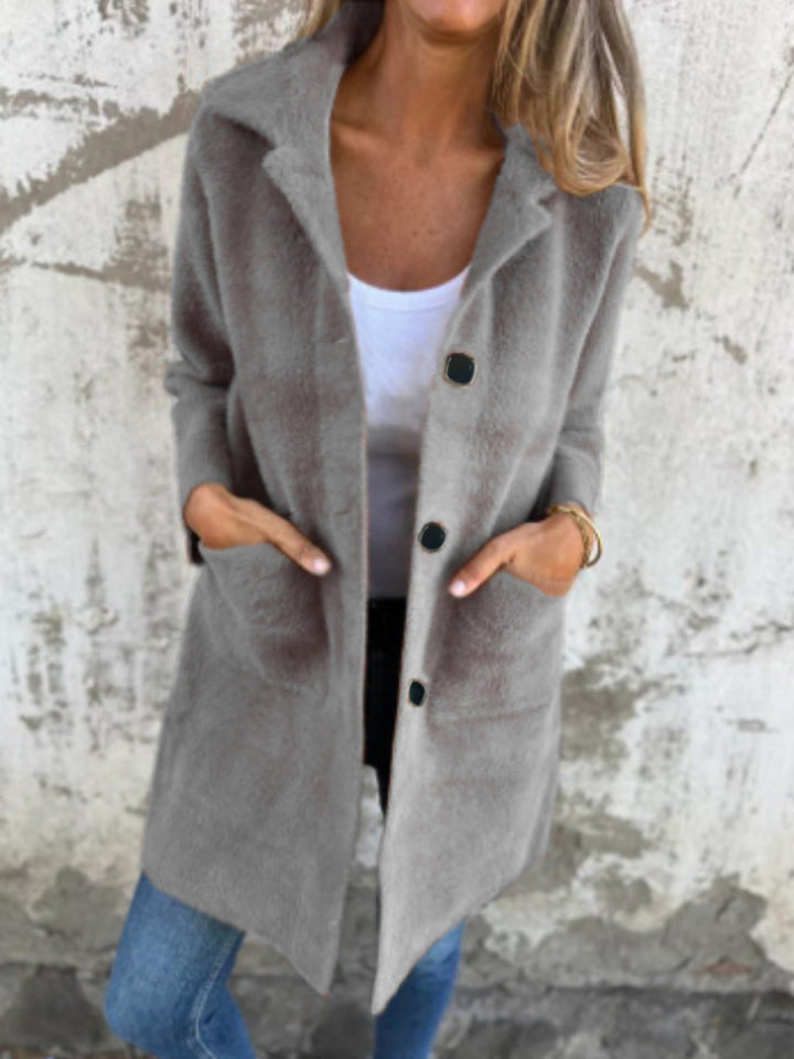 Drune | Lange Jacke mit Knöpfen