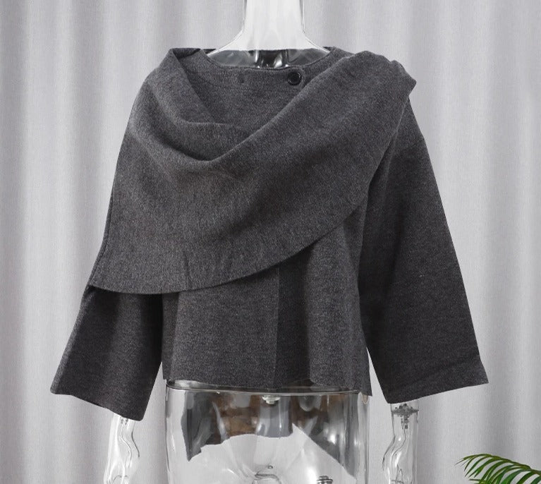 Drune | Chic Wollmantel mit Schal