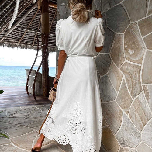 Drune - Elegantes besticktes Sommerkleid