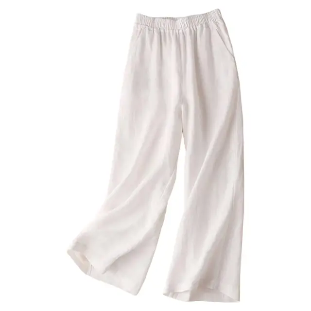 Drune | Weite Leinen Baumwollhose