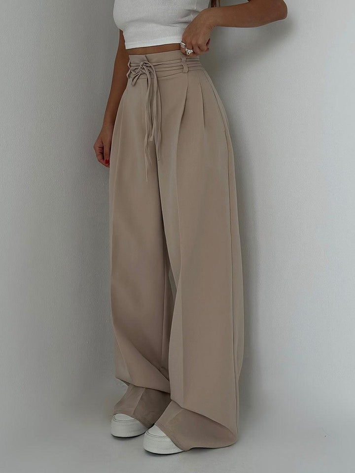Drune | Damenhose mit Hohem Bund und Weitem Bein