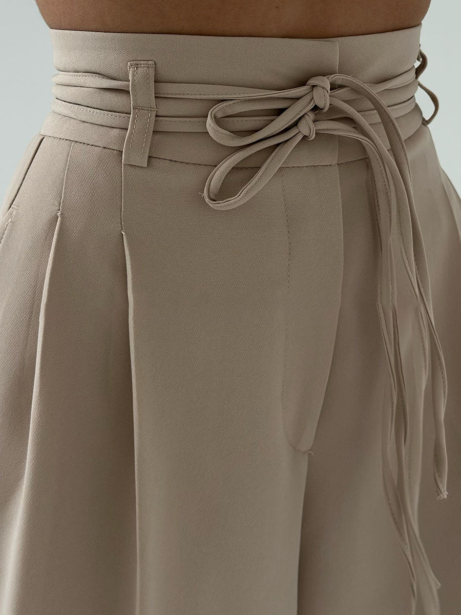 Drune | Damenhose mit Hohem Bund und Weitem Bein